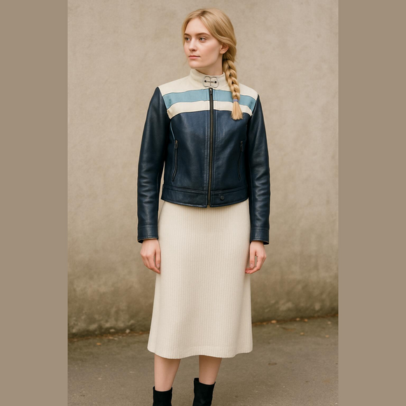 Forever 21 Jackets & Blazers - Retro Forever21 Y2K Genuine Leather Moto Jacket-Size Large